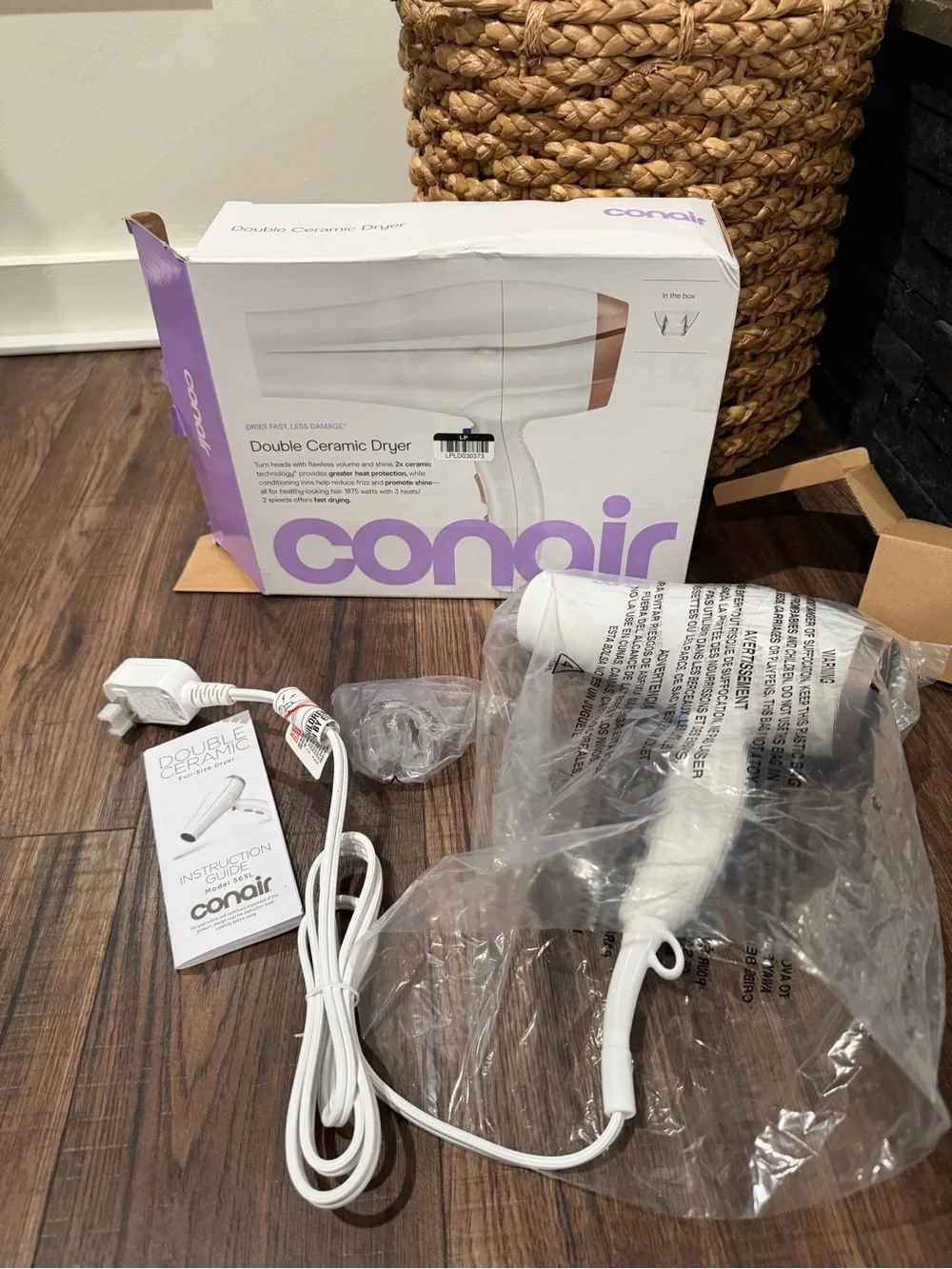 Conair Double Ceramic Hair Dryer - 1875W: Volumizing, All Hair Types, 3 Heat Set